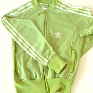 Adidas track Jacket- pastel green